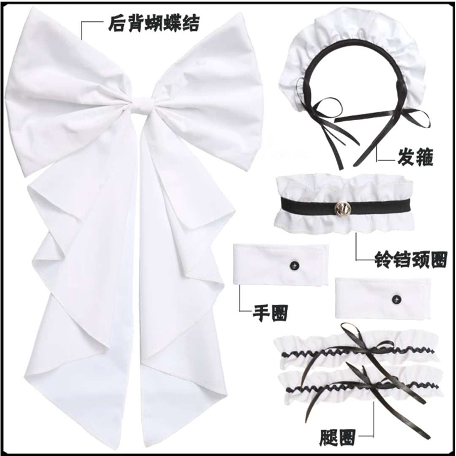 Đầm hóa trang nhân vật cô hầu gái lolita màu trắng đen thời trang | BigBuy360 - bigbuy360.vn