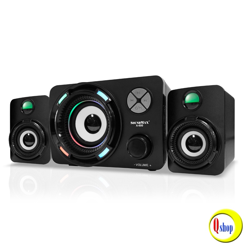 Loa vi tính SoundMax A600 2.1channel hỗ trợ Bluetooth, đọc thẻ nhớ , USB, đèn LED