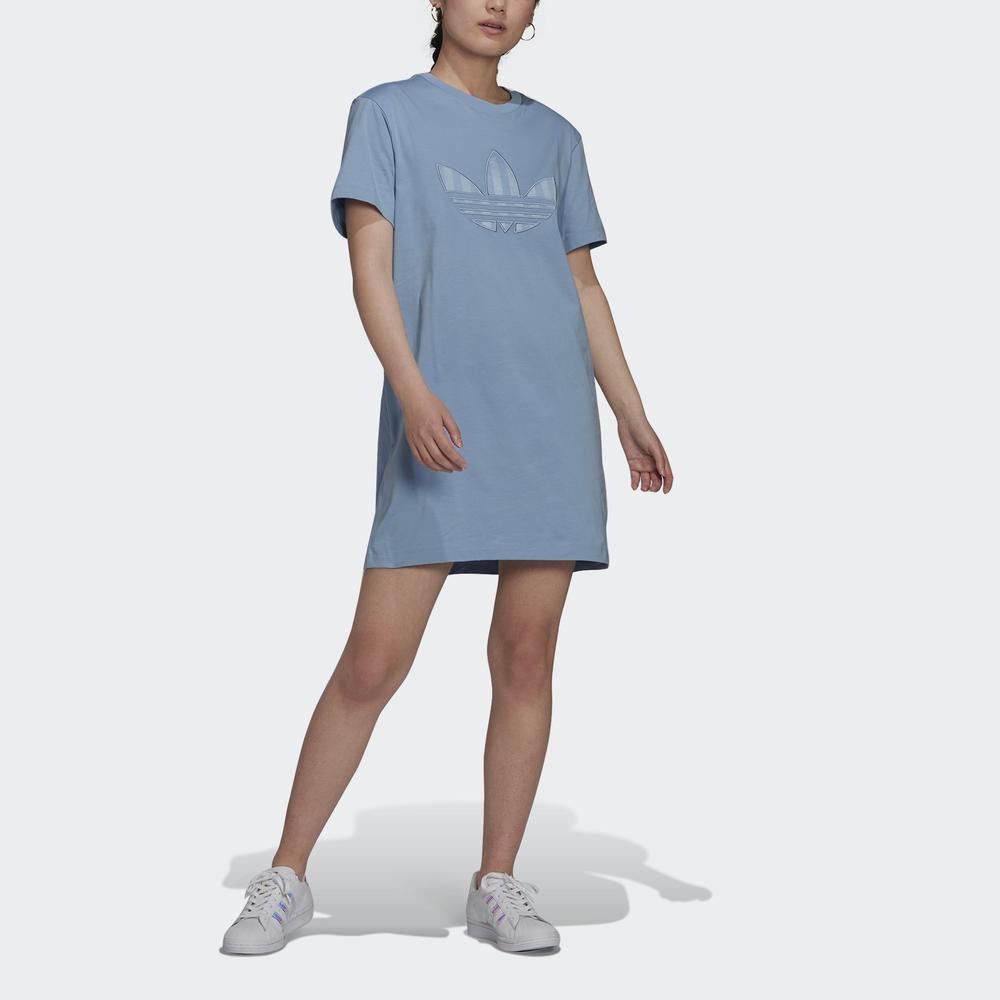 Váy adidas ORIGINALS Nữ Áo Váy Ba Lá Application Màu xanh dương H17958