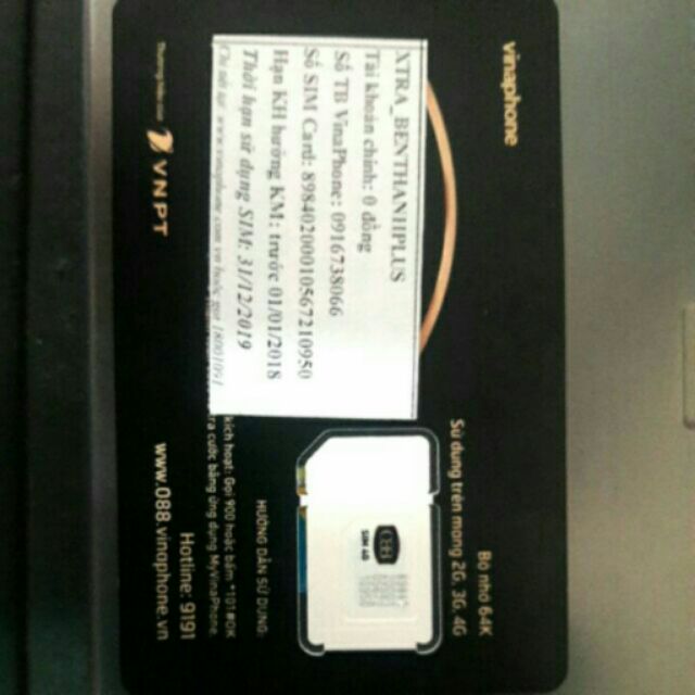 Sim thoại Vina 10s KM 20Gb data trong 1 tháng