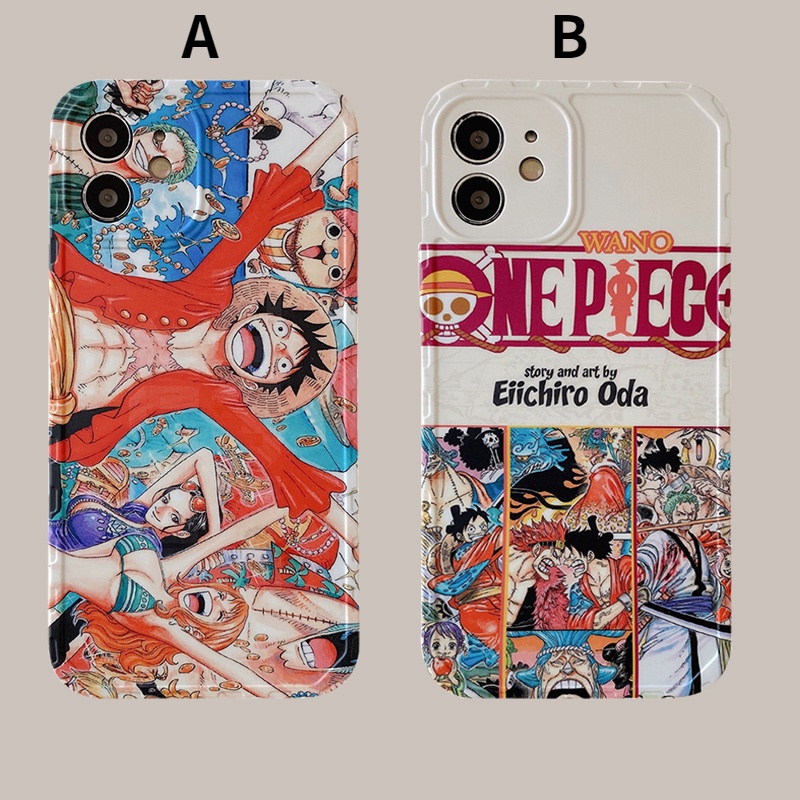 🧧🧧 Vỏ điện thoại di động hoạt hình One Piece Luffy cho IPHONE 12 11 PRO MAX XR X XS 7 / 8PLUS SE2 13PROMAX bao gồm cả chống rơi