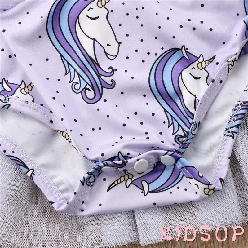 Đầm Xòe In Hình Ngựa Pony Dễ Thương Cho Bé Gái