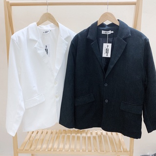 Áo Khoác Vest Blazer Nam Nữ Unisex Chất Kaki Nhung Dày Đẹp 2 Lớp có độn vai Mr Smile 99 Shop