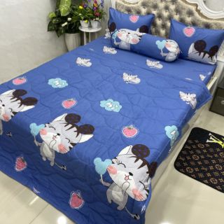 BỘ DRAP COTTON HÀN QUỐC 4 MÓN 100% COTTON