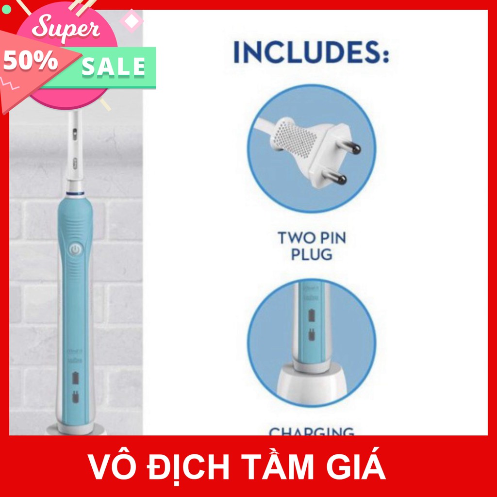 GIA QUÁ HỜI [FREESHIP 70K] Bàn chải điện Oral-B Pro 600 700 2000 2500 - Made in Germany (đủ bill) GIA QUÁ HỜI