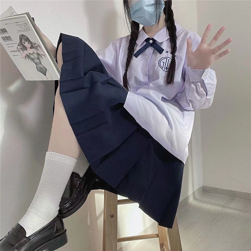 Áo sơ mi đồng phục Thái Lan tay ngắn màu hoa oải hương dễ phối đồ