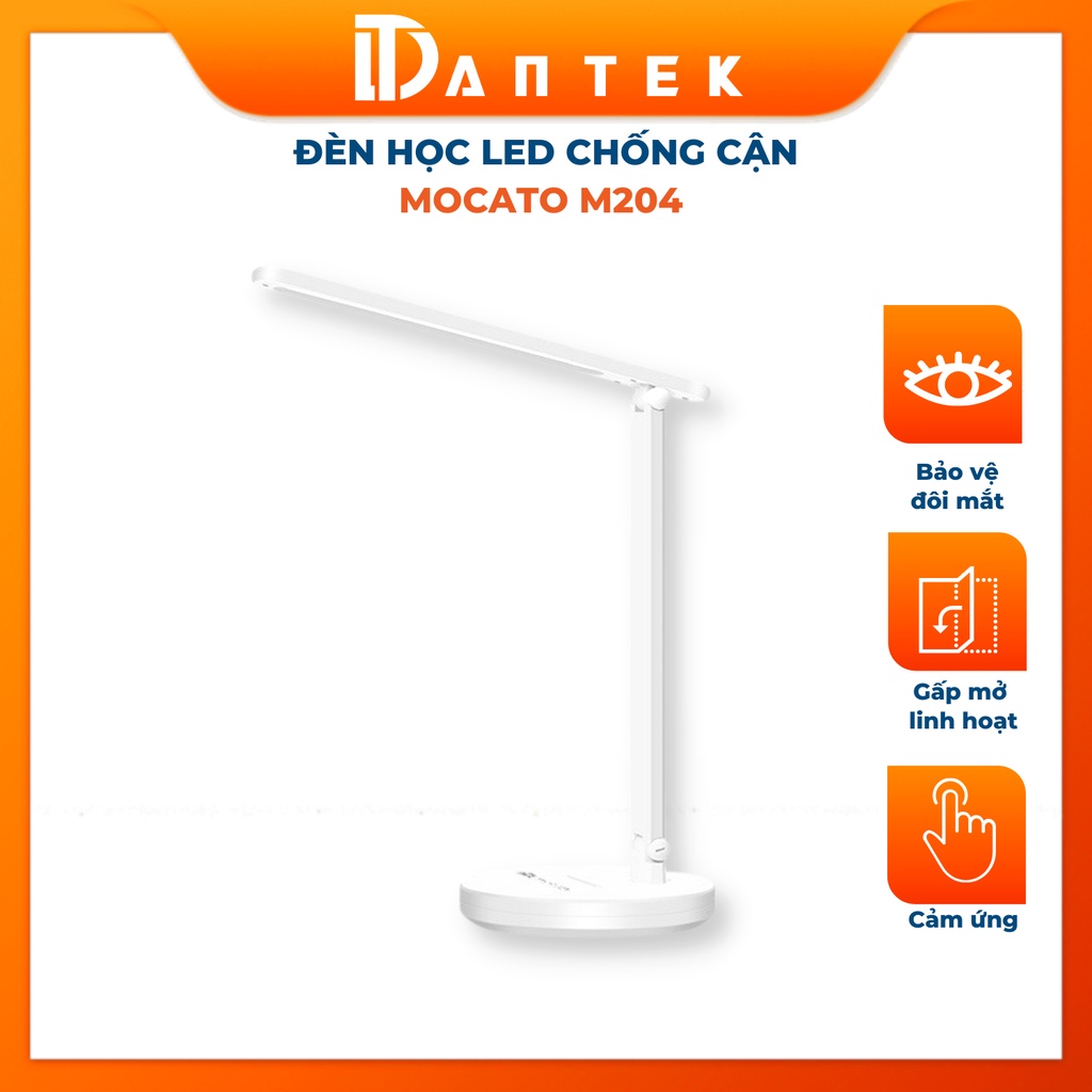 Đèn học để bàn chống cận thị Mocato Led Light M204 cảm ứng cao cấp, pin sạc tích điện mini học sinh, đọc sách, làm việc