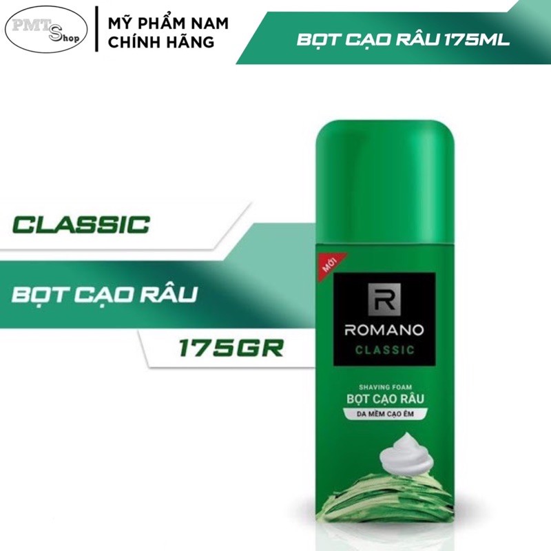 Kem Bọt cạo râu Romano 175ml Classic | Force 175g