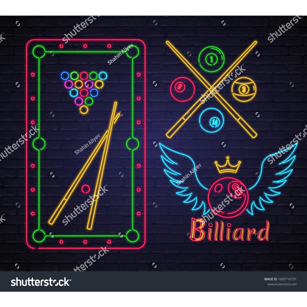 Tranh Club bida vải lụa 3D dán tường cao cấp