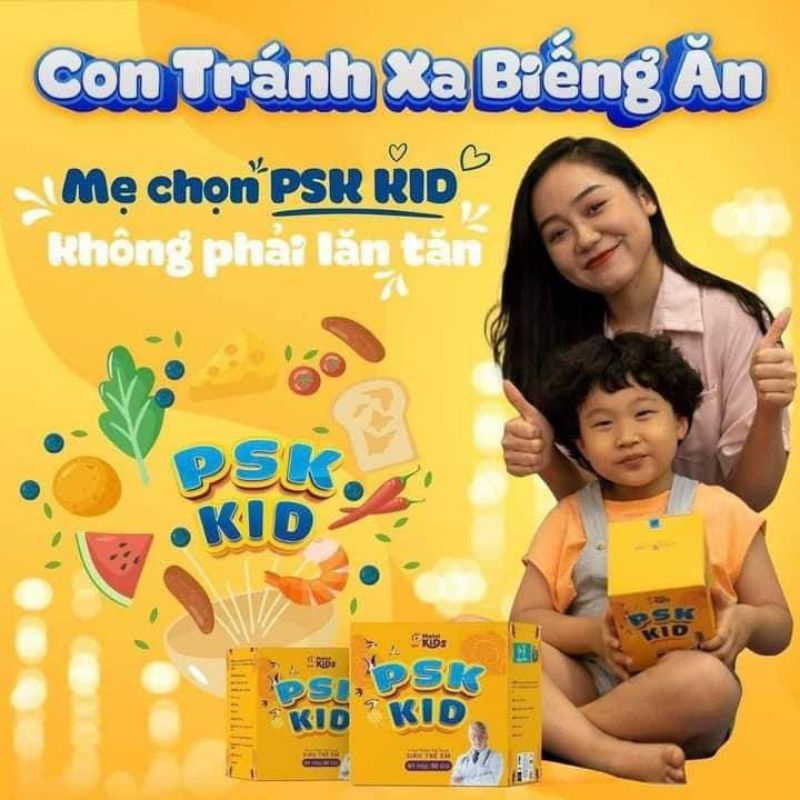 Siro ăn ngon cho bé PSK Kid bé ăn ngon hấp thu tốt, hỗ trợ miễn dịch hộp 15 gói - BODIMATXI