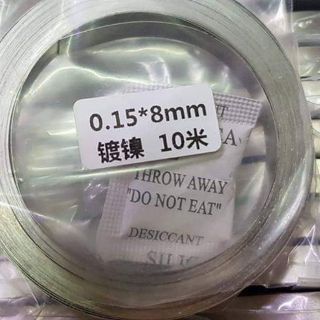 Kẽm 0.15x8mm kẽm hàn cell pin 1 mét
