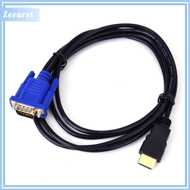 Dây Cáp Chuyển Đổi 1.8M HDMI Sang VGA HD 1080P HDMI Đực Sang VGA Cho PC Laptop