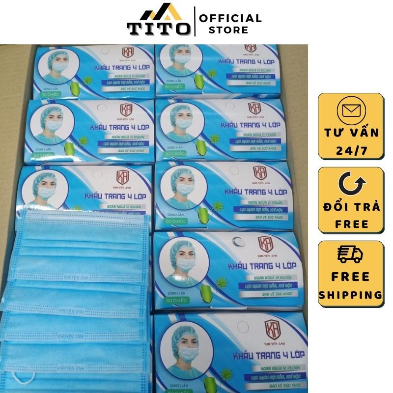 Khẩu trang y tế 4 lớp, Khẩu trang y tế hộp 50 chiếc