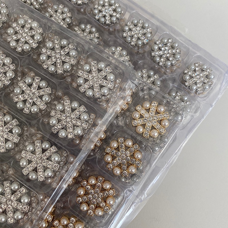 Set 10 Nút Áo Đính Ngọc Trai Sang Trọng Cho Nữ