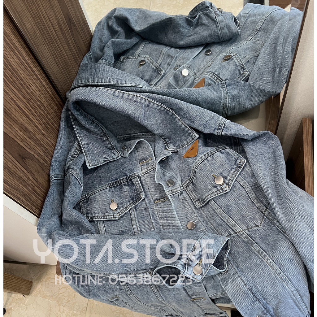 Áo khoác jeans tag da - KB26