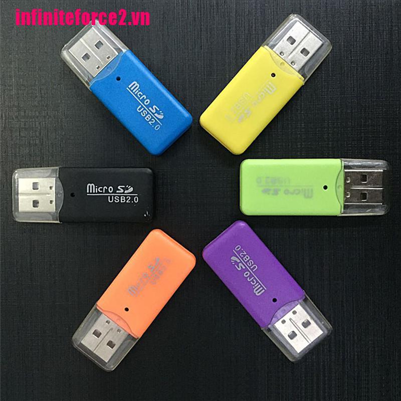 Set 2 Đầu Đọc Thẻ Nhớ Mini Usb Sd / Mmc 480mbps