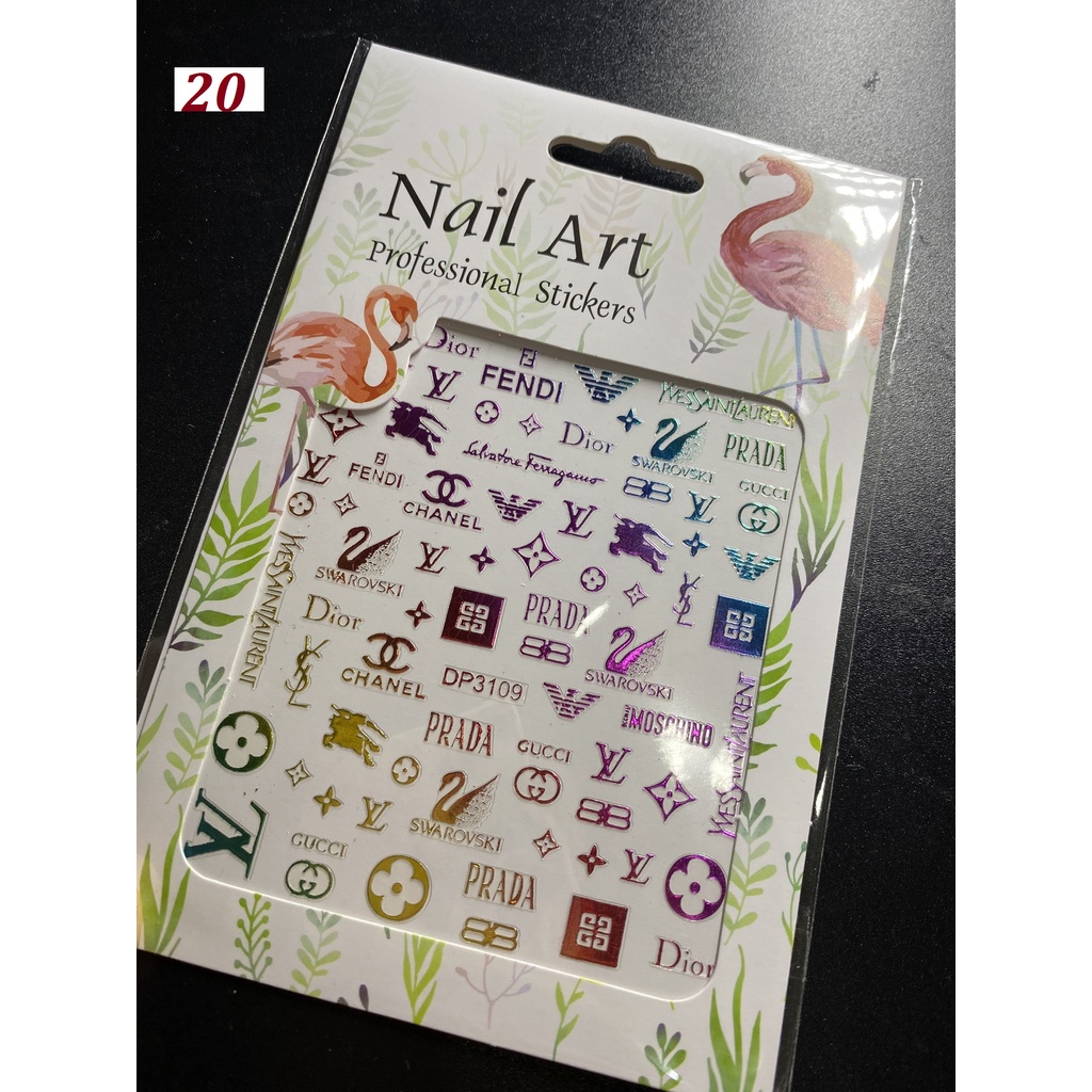 Sticker dán móng tay phản quang, Nail Sticker trang trí móng