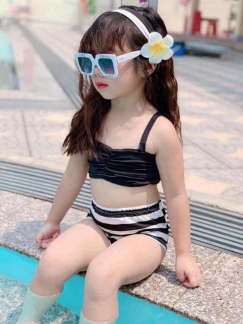 Bikini Cho Bé, Bộ Đồ Bơi Cho Bé Gái 4 Chi Tiết Hàng Cao Cấp