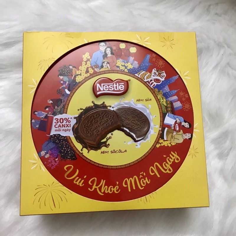 BÁNH QUY KẸP KEM sua NESTLE HỘP THIẾC 372G | BigBuy360 - bigbuy360.vn