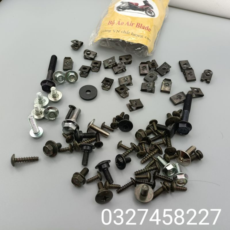 Bộ ốc vít, bu lông bắt nhựa dàn áo xe ga AIR Blade