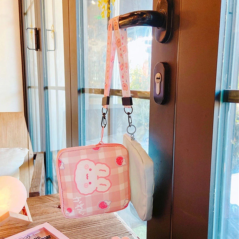 Túi đựng băng vệ sinh họa tiết động vật hoạt hình dễ thương phong hách hàn quốc màu hồng xanh vàng tím Minigirl Store