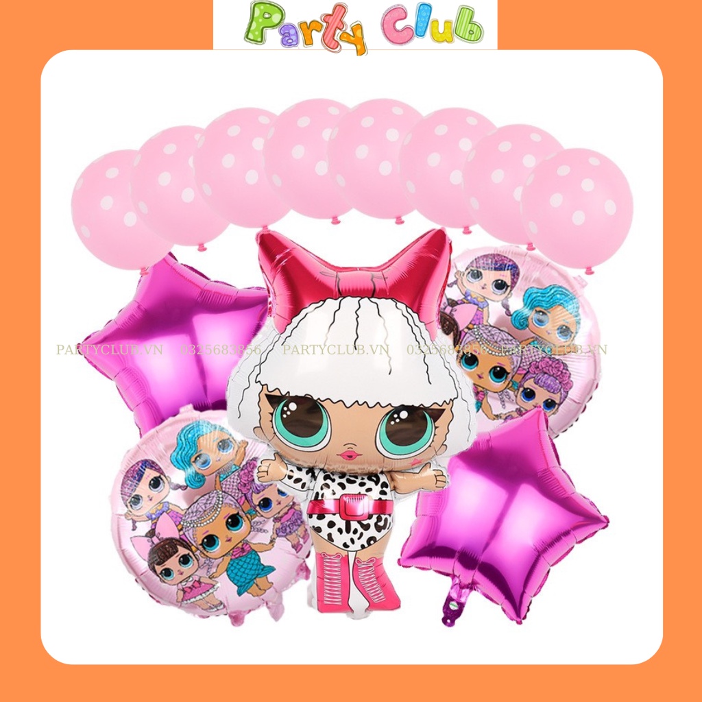 Bong bóng bay hình búp bê trang trí sinh nhật bé gái