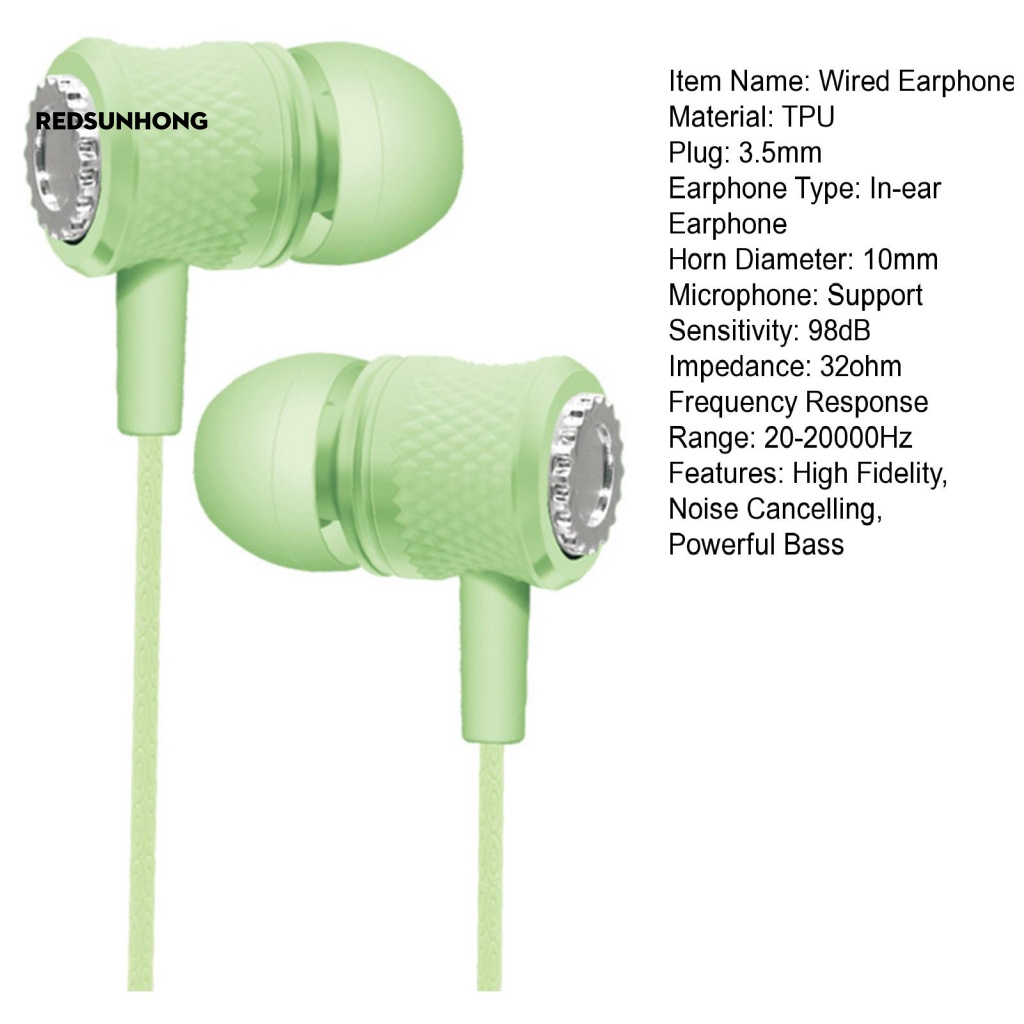 Tai Nghe Nhét Tai RSH.z Jack 3.5mm Âm Thanh HiFi Phong Cách Thể Thao