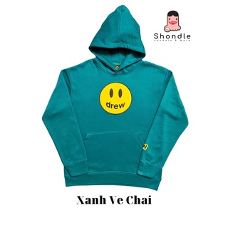 Áo Hoodie DREW NỈ Bông 2 lớp - Vải Cao Cấp - HD Xanh Ve Chai
