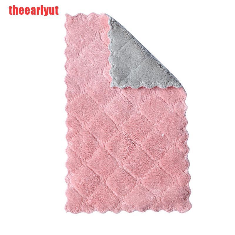 theearlyut 1pc Super Absorbent Microfiber kitchen dish Cloth Household Cleaning Towel