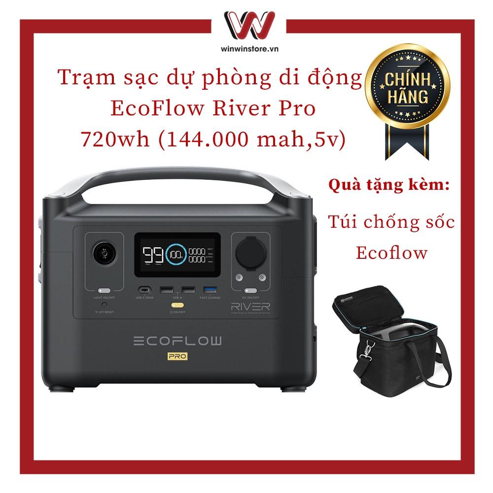 Trạm năng lượng di động EcoFlow River Pro 600W 720Wh Hàng chính hãng