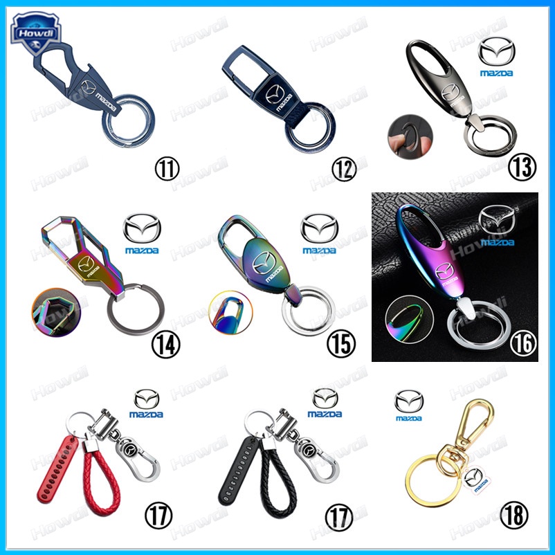 Móc khóa bằng hợp kim sáng tạo có logo cho xe Mazda
