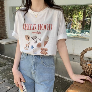 Áo thun tay ngắn cổ tròn in hình vui nhộn 50217