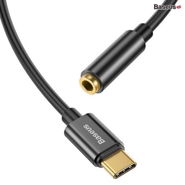 Đầu chuyển Type C sang Audio AUX 3.5mm Baseus L54 (Type-C Male to 3.5mm Female Adapter, built-in DAC, 24-bit/48kHz)