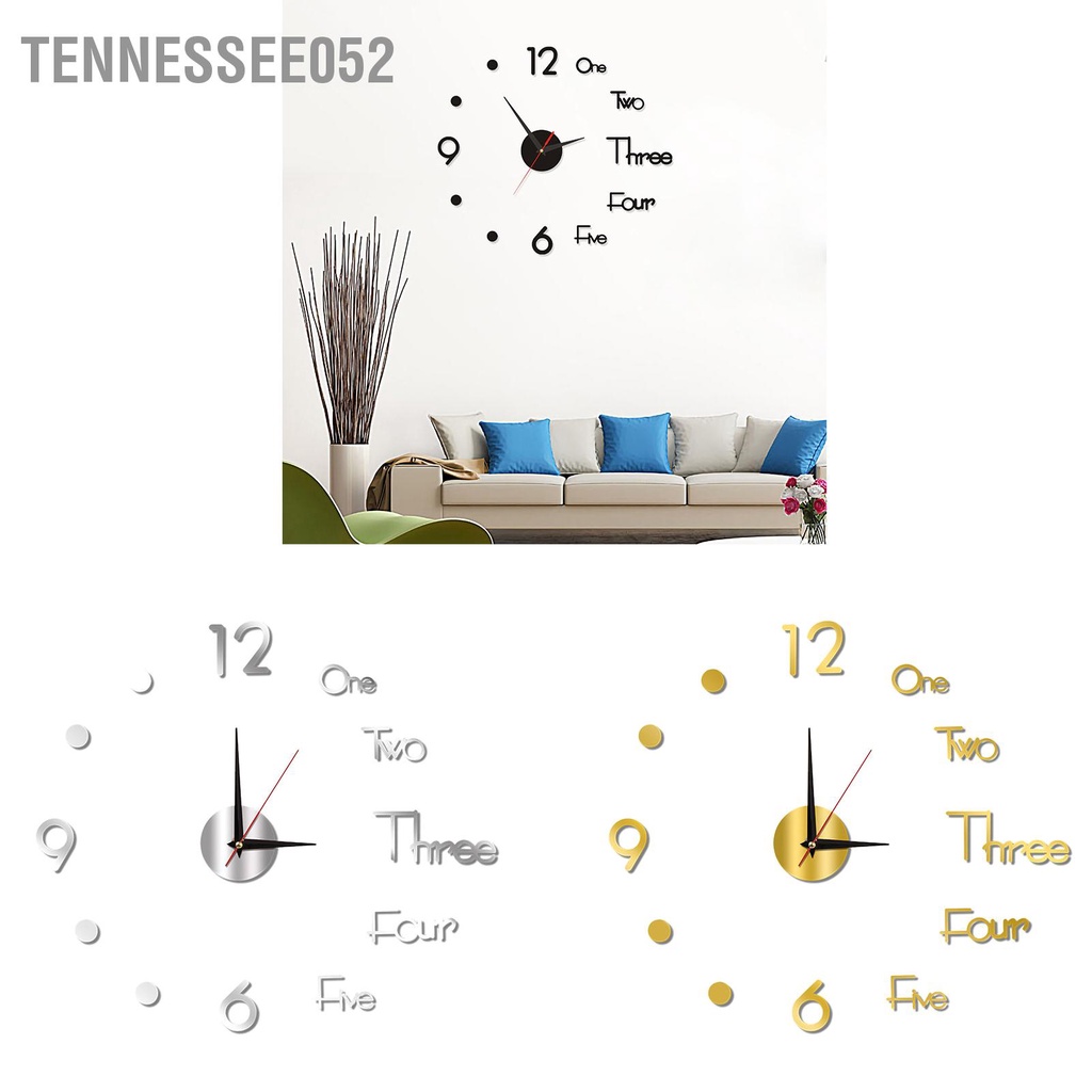 [Hàng Sẵn] Đồng Hồ Treo Tường Dán Tường Decor  không khung phát sáng trang trí phòng khách phòng ngủ【Tennessee052】