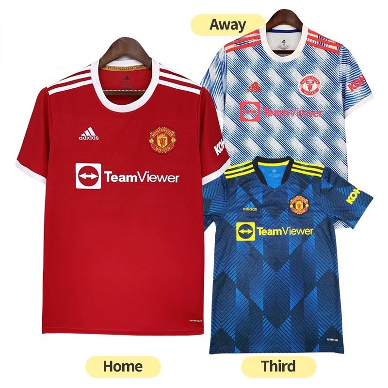 Áo Thun Đá Banh Manchester United 2021-22 Cho Người Hâm Mộ/Nhà MU S / 5XL