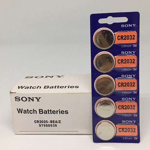 Pin CR2032 Sony lithium 3V vỉ 5 viên