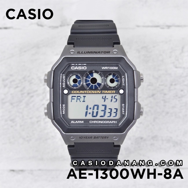 Đồng hồ nam dây nhựa Casio chính hãng Anh Khuê AE-1300WH-8AVDF