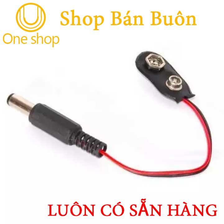 Dây Tạo Nguồn Từ Pin Vuông 9V sang Jack DC 5.5*2.1mm