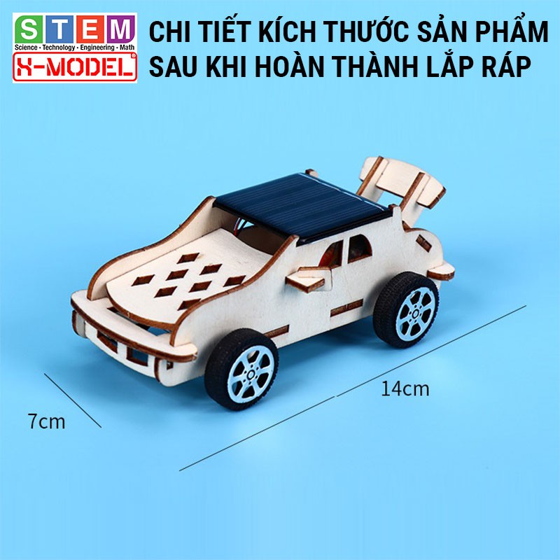 Xe ôtô gỗ năng lượng mặt trời X-MODEL ST9 cho bé, Đồ chơi sáng tạo DIY|Do it Yourself [ Giáo dục STEM, STEAM]