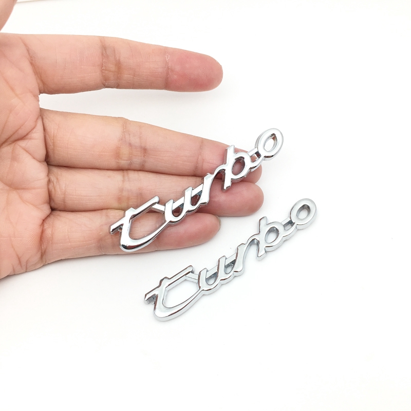 2 chiếc ❥ ❈ Nhãn dán ô tôURBO Logo Huy hiệu Biểu tượng Đuôi sau Thân cây Decal Phụ kiện Trang trí phong cách xe hơi cho Volkswagen Bmw ford