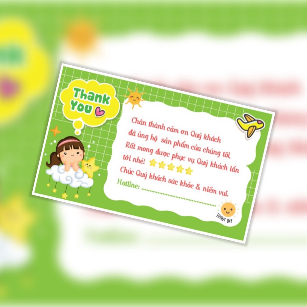 50 tem cám ơn khách hàng ko có keo dán