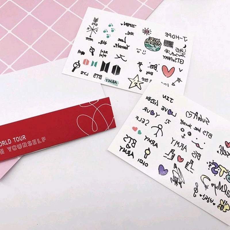 Hình xăm dán KPOP BTS chống thấm nước