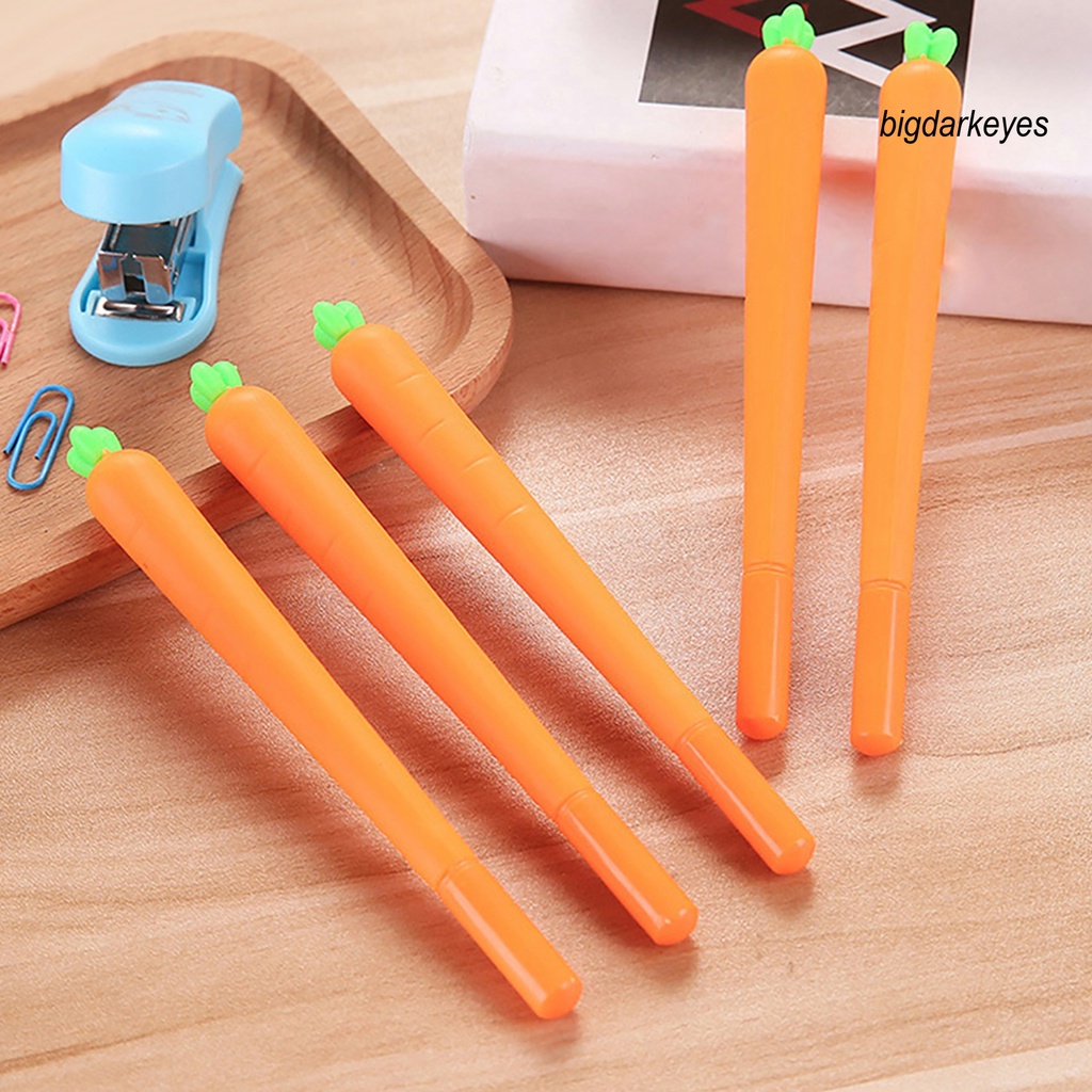 Bút Mực Gel Đen Ngòi 0.5mm Hình Củ Cà Rốt Sáng Tạo