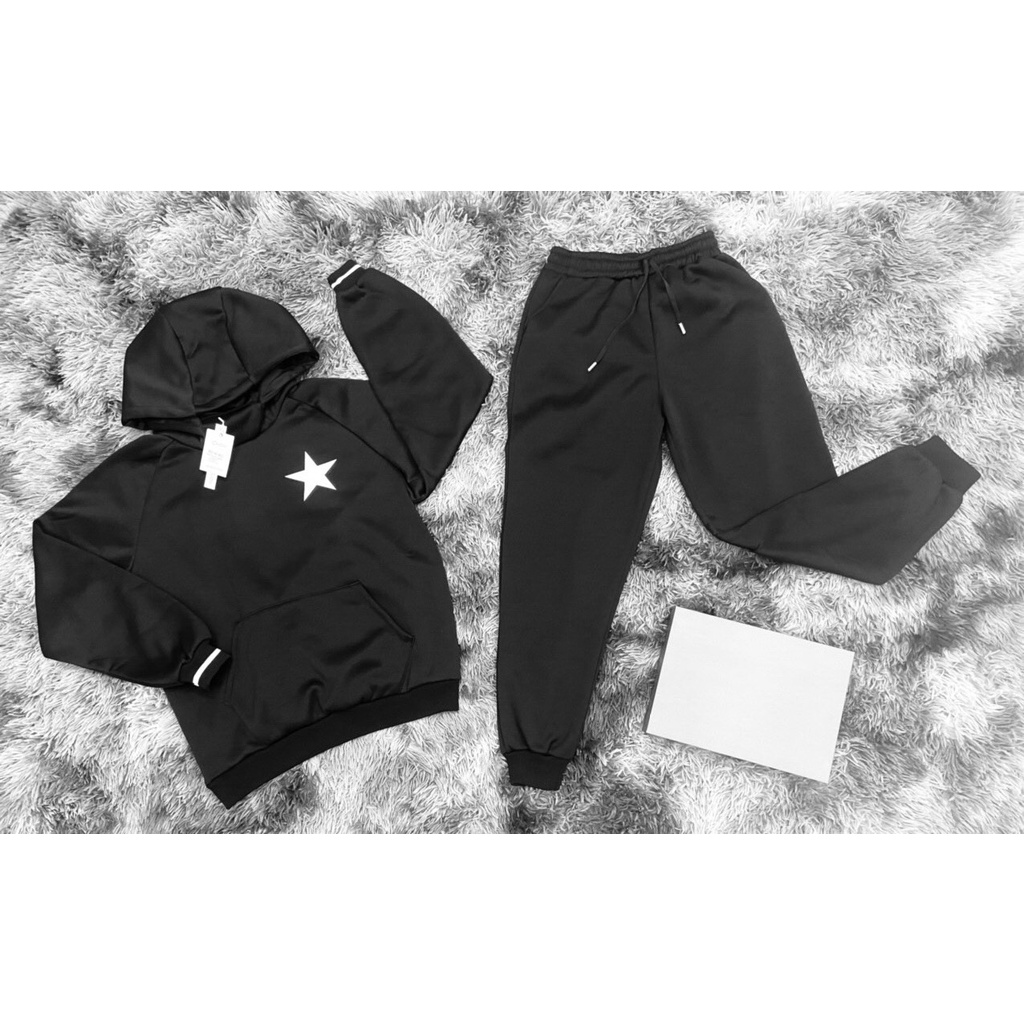 Áo Hoodie Và Quần nỉ bông Nam - Hàng thiết kế - hoạ tiết STAR