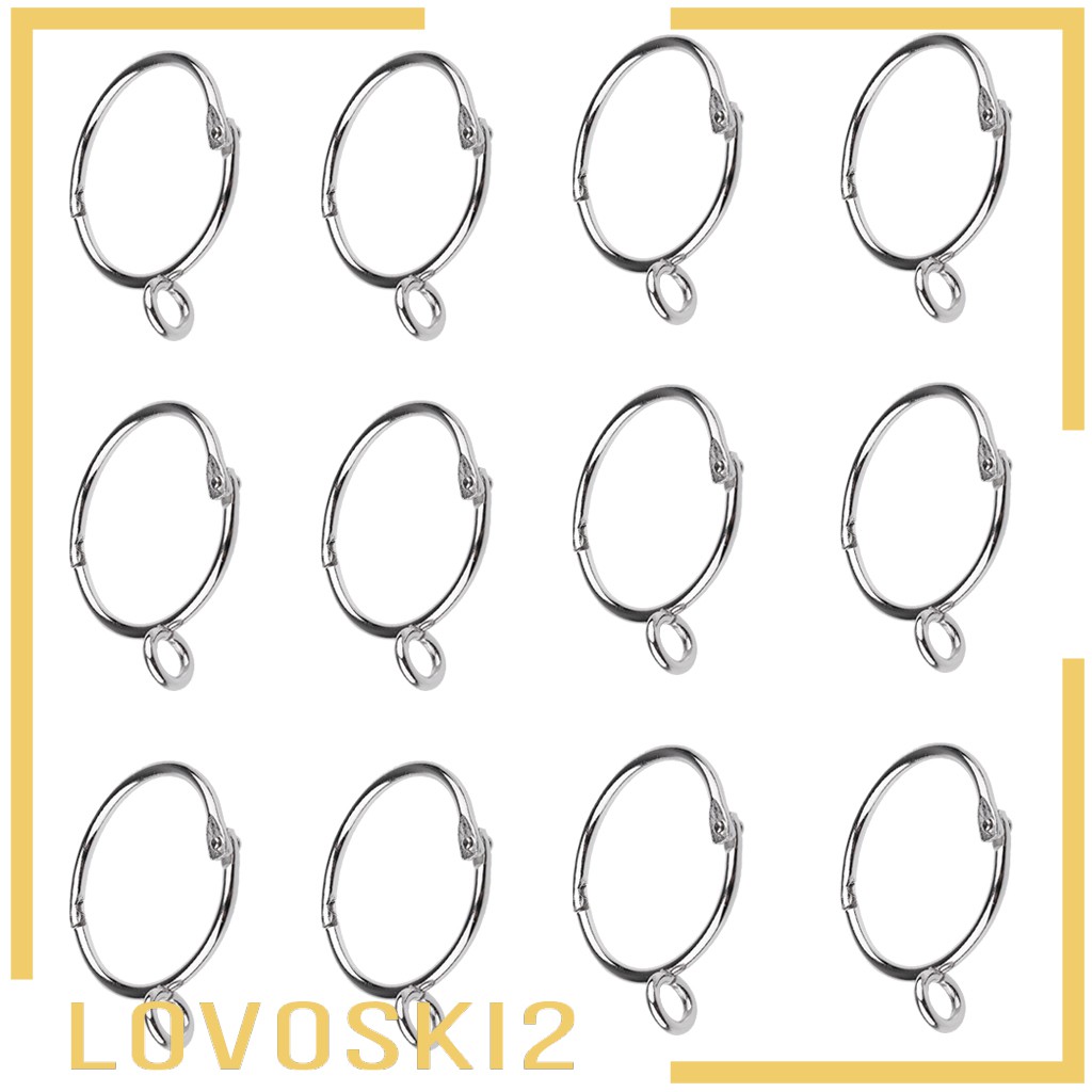 [LOVOSKI2] 12pcs Metal Curtain Eyelet Rings with Opening Design for 38mm Diameter Pole