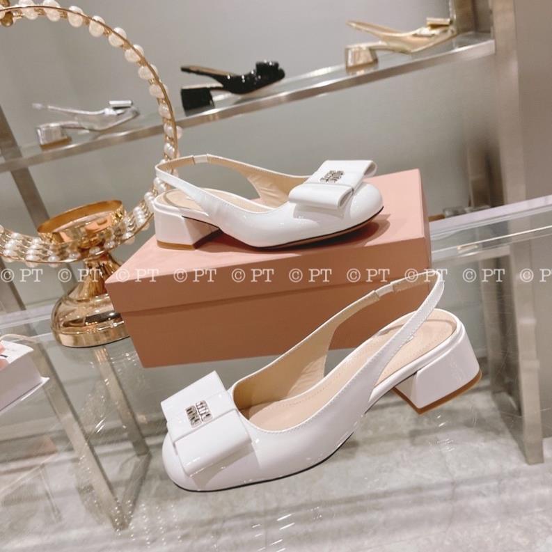 Sandal Miumiu 3 Màu Trắng Đen Kem Full Size 35-39  -  By Anh Dinh Phuong