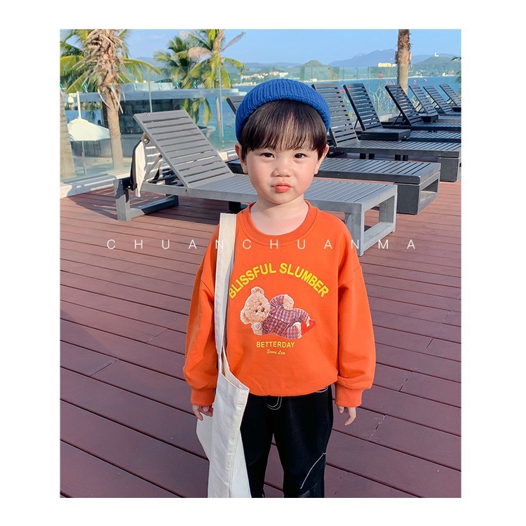 Áo nỉ tàu, áo sweater thu đông cực đáng yêu cho bé trai gái 8-20kg