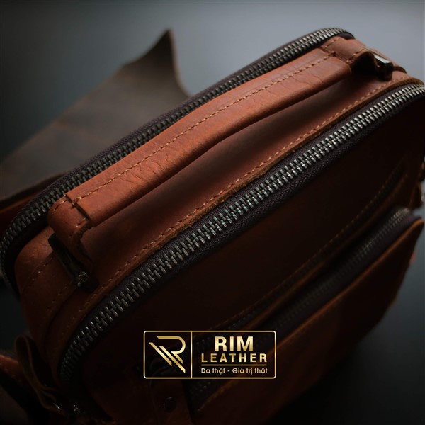 Túi Đeo Chéo Da Bò Có Quai Xách