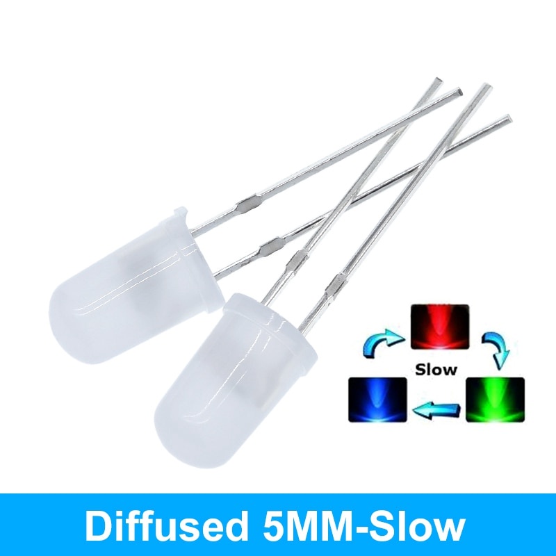 Set 10 Điốt Đèn LED F5 5mm Nhiều Màu Sắc Chuyên Dụng