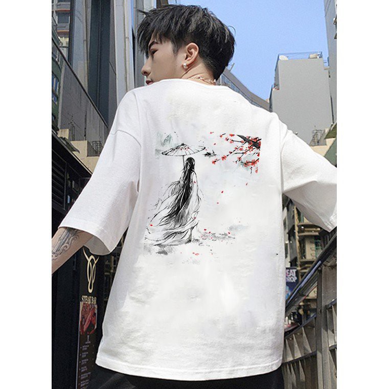 Áo thun unisex form rộng Nhật Bản đẹp độc lạ phong cách cá tính vải dày mịn 2019T2320